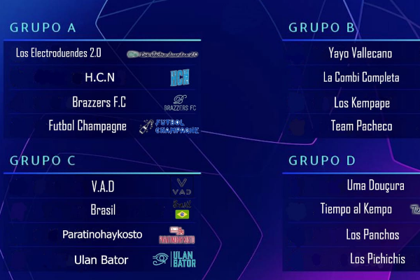 Sorteo Fase de Grupos Realizada!