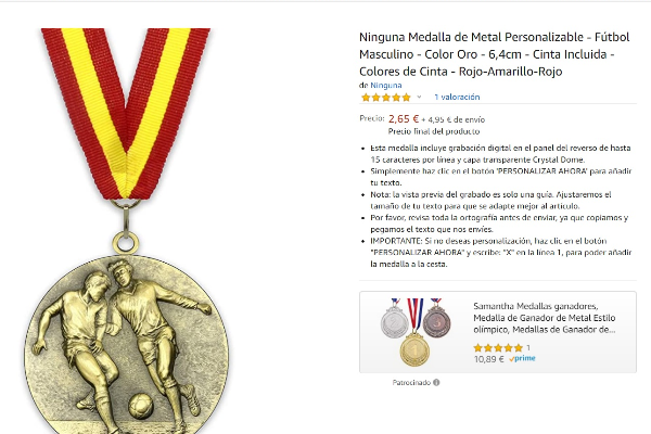 Medallas para los Ganadores