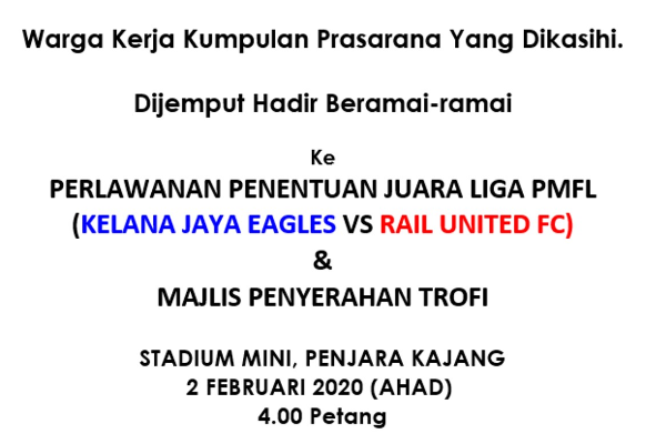 PROGRAM PROVISIONAL Penentuan Juara Liga PMFL 2019 / 2020