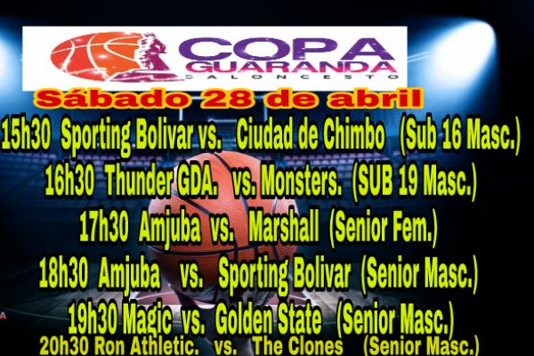 CALENDARIO DE JUEGOS 27 Y 28 DE ABRIL 2018 